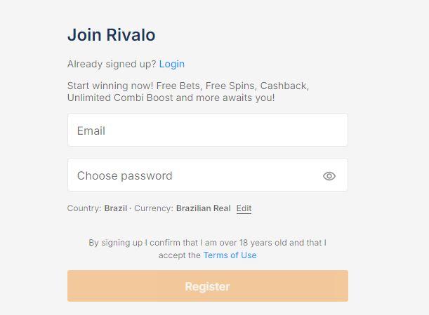 Registrar-se na Rivalo e usar a plataforma