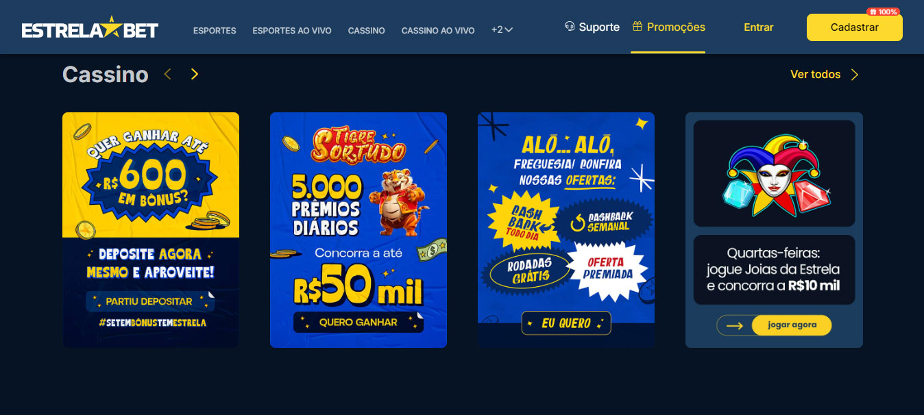 Bônus e Promoções Estrelabet