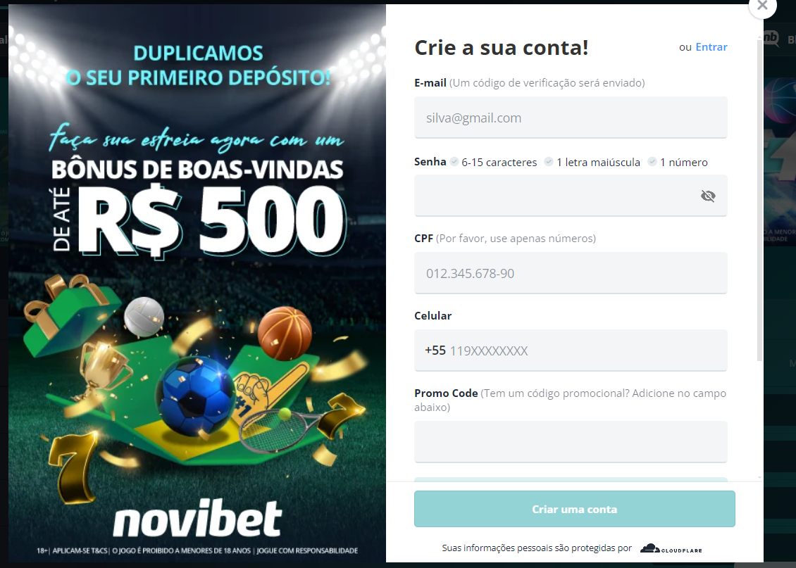 Registro  do Novibet