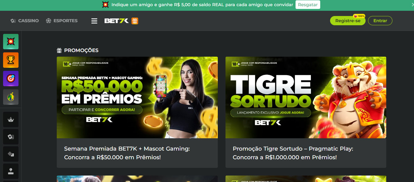 Bônus e Promoções Bet7K