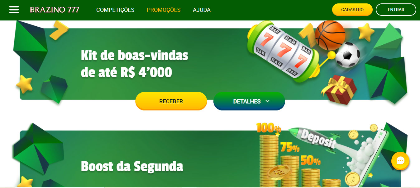 Bônus e Promoções Brazino777