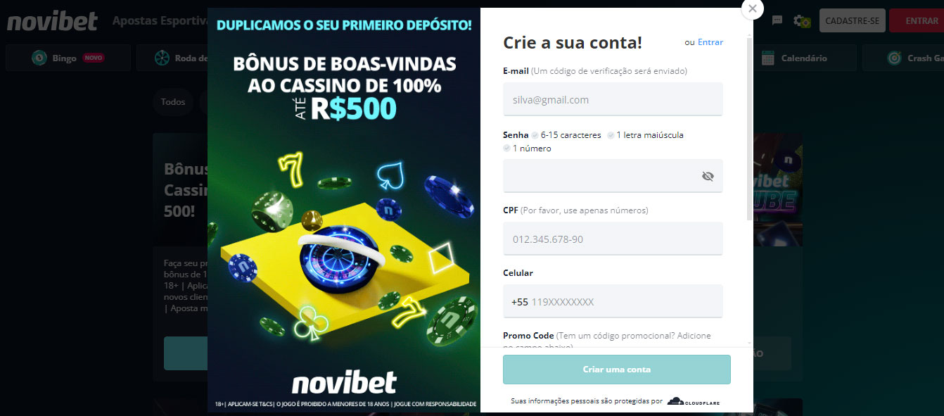 Registro e Uso do Novibet